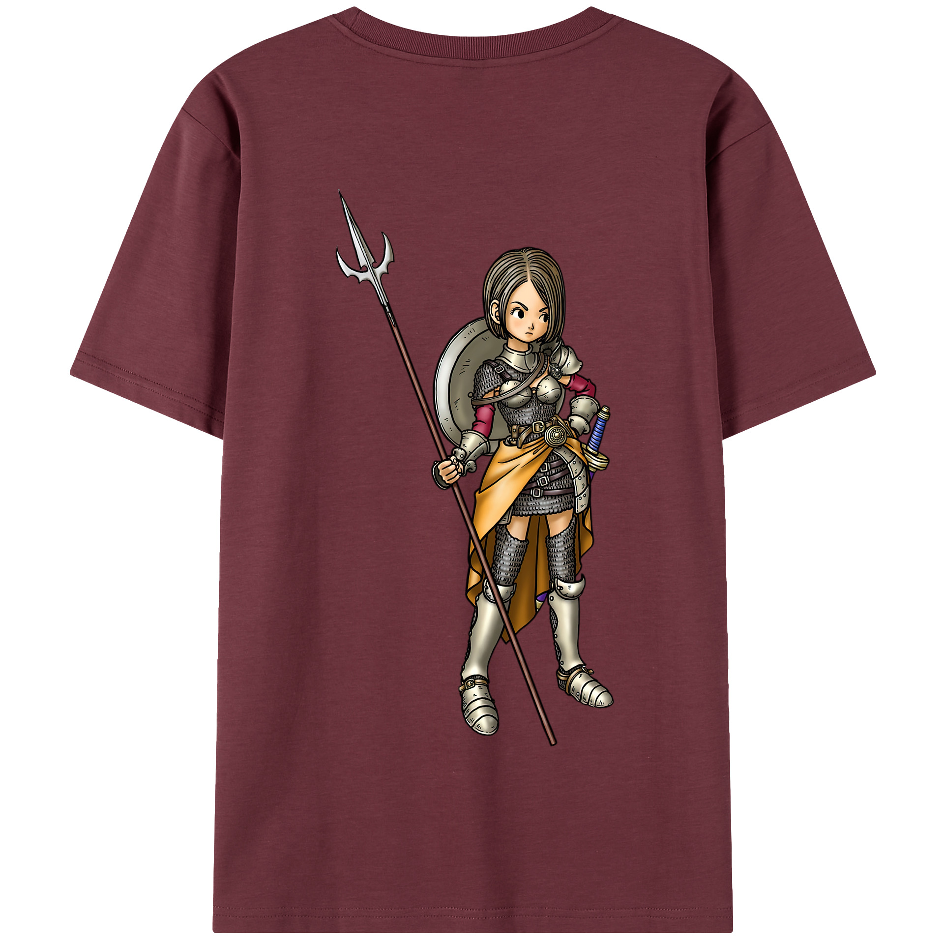 （画像用） ドラゴンクエスト Doragon Kuesuto Dragon Quest 綿100％半袖Tシャツ（背面プリント）